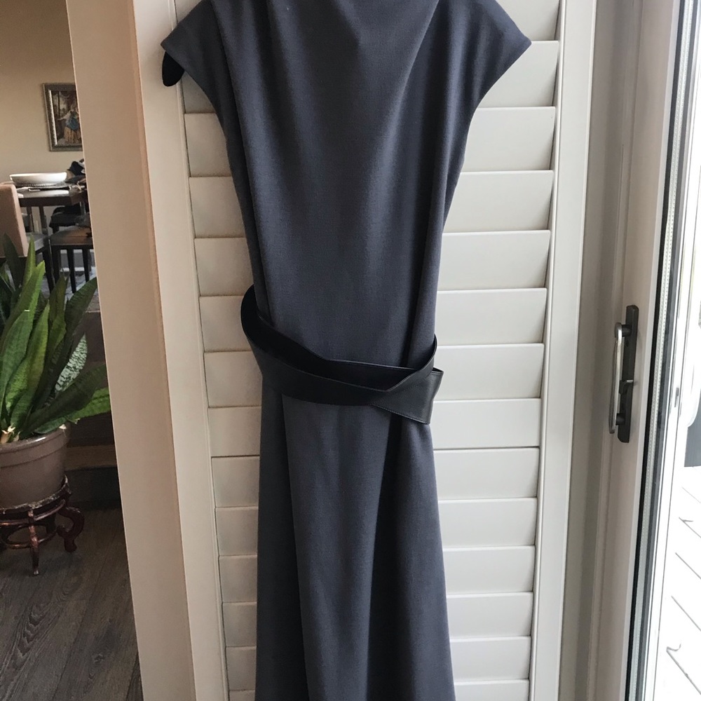 🔥CELINE🔥 Wool Midi dress w/ Leather Belt Detail - Picture 5 of 8